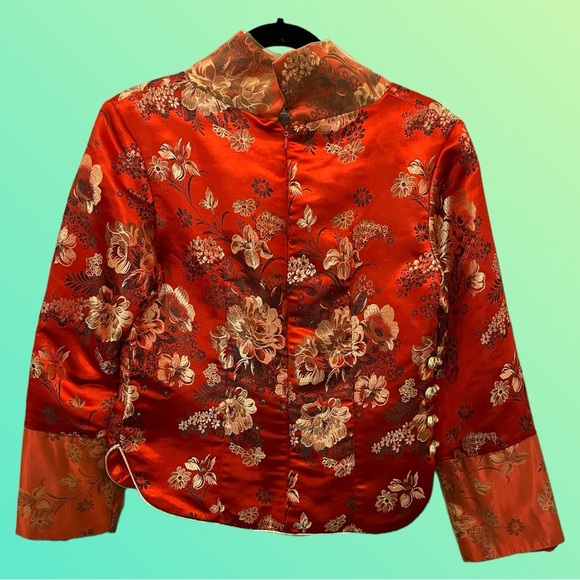 Handmade red and gold kimono - Picture 2 of 7